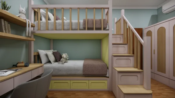 Tipe Bunkbed Japandi